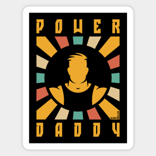 Power Daddy (Dad / Papa / Rays / 4C) Magnet